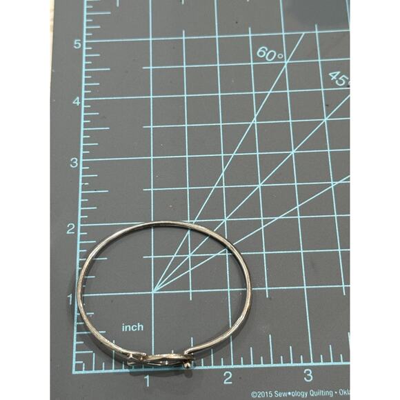 James Avery Retired Ichthus Fish Sterling Silver Hook Bangle Bracelet - Picture 2 of 5